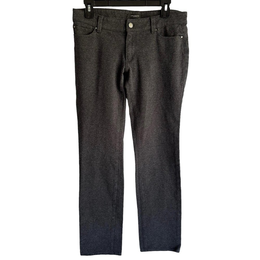 ANN TAYLOR Charcoal Gray Straight Leg Ladies Career Casual Pants, 6